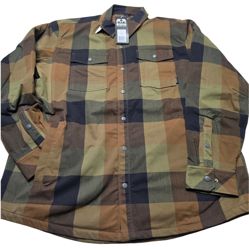 Kuiu Fleece Lined Flannel Shirt Jacket Valo Plaid Mens XXL 15061-VL-XL NEW NWT